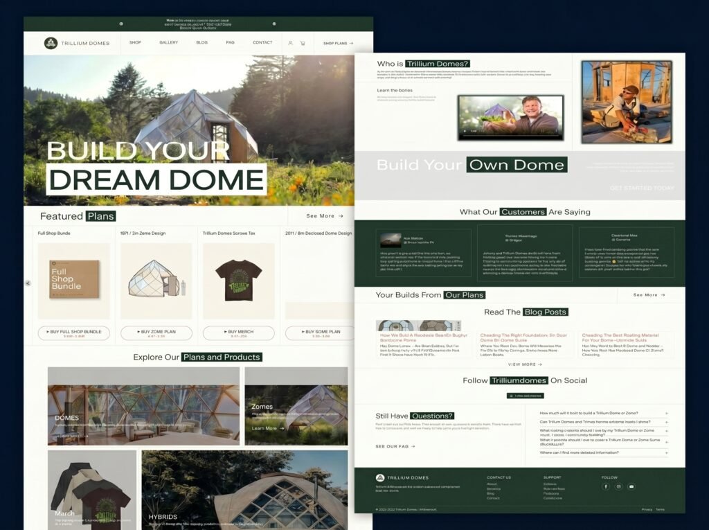 Trillium Domes website