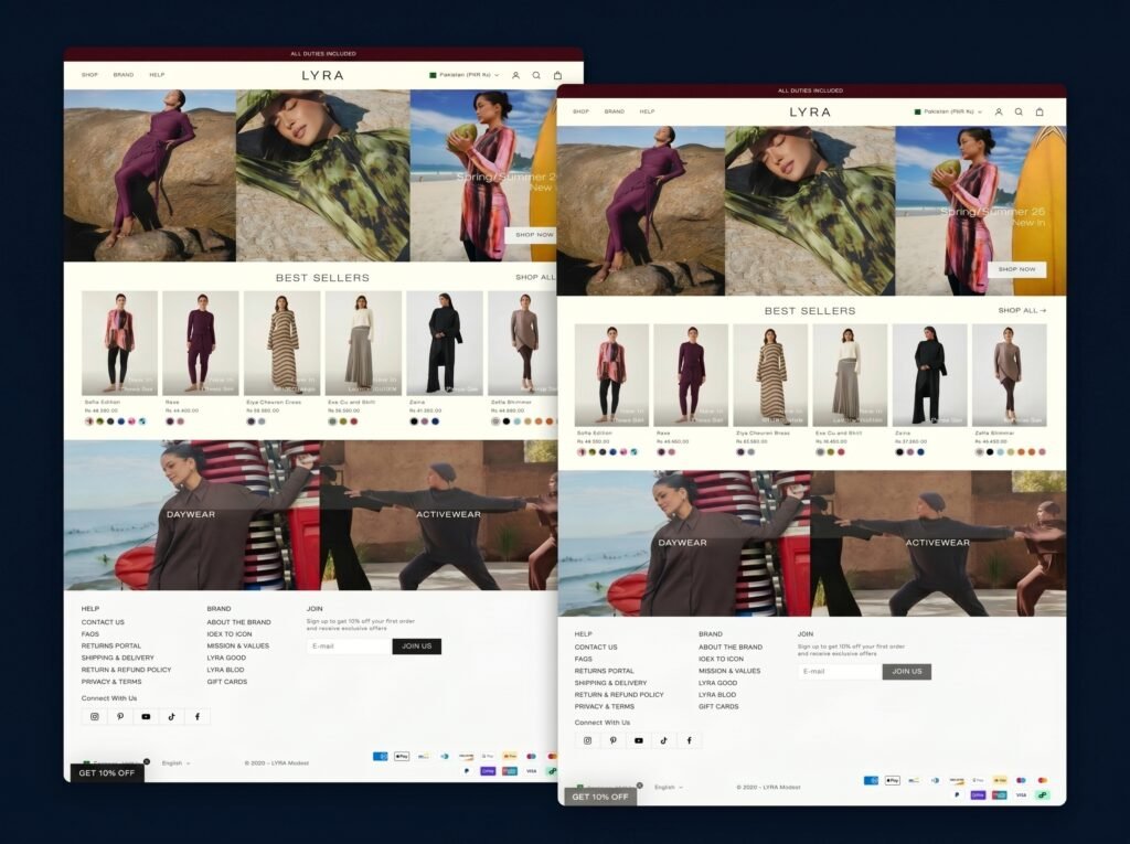 Lyramodest website